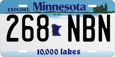 MN license plate 268NBN