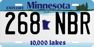 MN license plate 268NBR