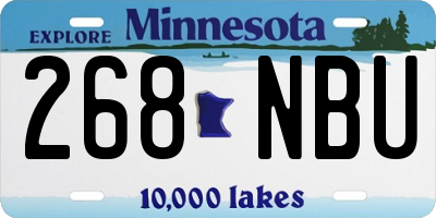 MN license plate 268NBU