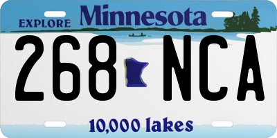 MN license plate 268NCA