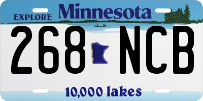 MN license plate 268NCB