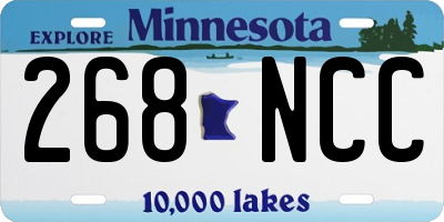 MN license plate 268NCC