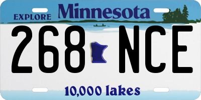 MN license plate 268NCE