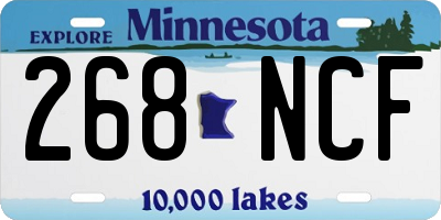 MN license plate 268NCF