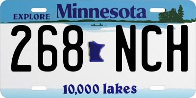 MN license plate 268NCH