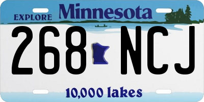 MN license plate 268NCJ