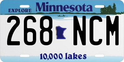 MN license plate 268NCM