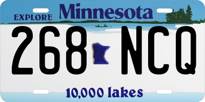 MN license plate 268NCQ