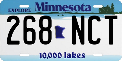 MN license plate 268NCT