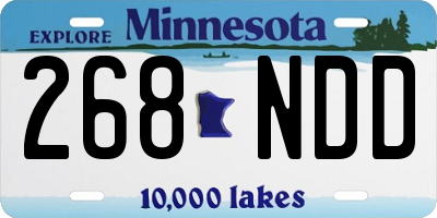 MN license plate 268NDD