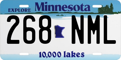 MN license plate 268NML