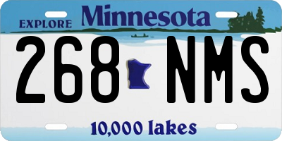 MN license plate 268NMS