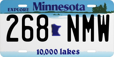MN license plate 268NMW