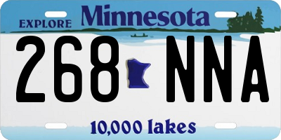 MN license plate 268NNA