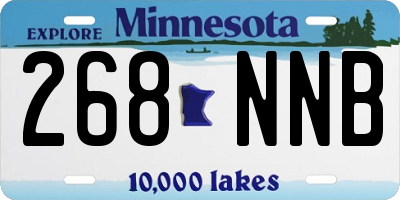 MN license plate 268NNB