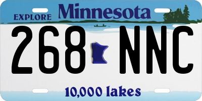 MN license plate 268NNC
