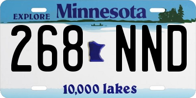 MN license plate 268NND