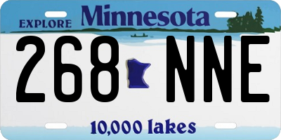 MN license plate 268NNE