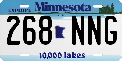 MN license plate 268NNG