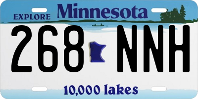 MN license plate 268NNH