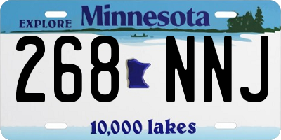 MN license plate 268NNJ
