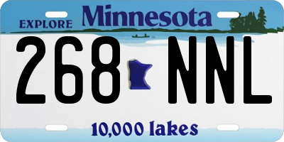 MN license plate 268NNL