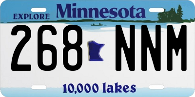 MN license plate 268NNM