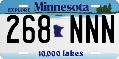 MN license plate 268NNN