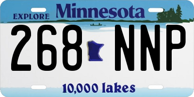 MN license plate 268NNP