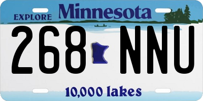 MN license plate 268NNU