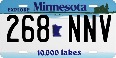 MN license plate 268NNV