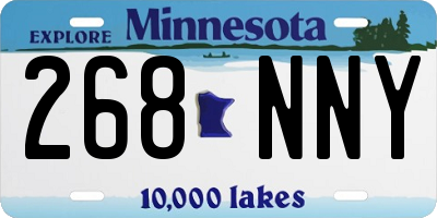 MN license plate 268NNY