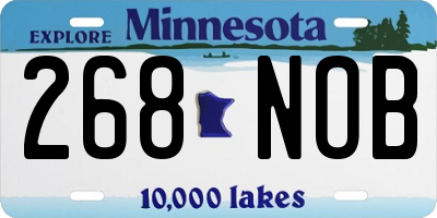 MN license plate 268NOB