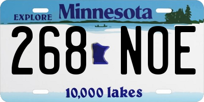 MN license plate 268NOE