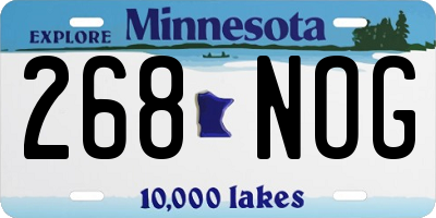 MN license plate 268NOG