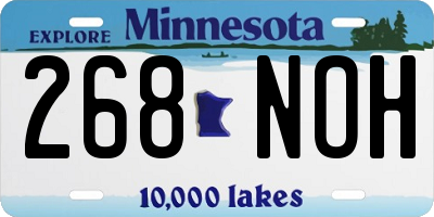 MN license plate 268NOH