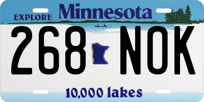 MN license plate 268NOK