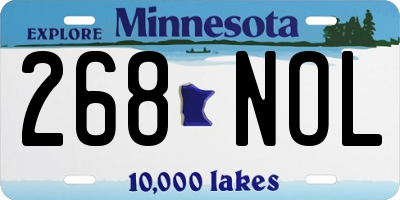 MN license plate 268NOL