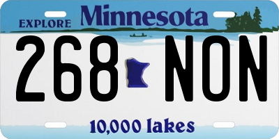 MN license plate 268NON