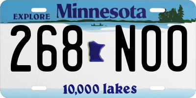 MN license plate 268NOO
