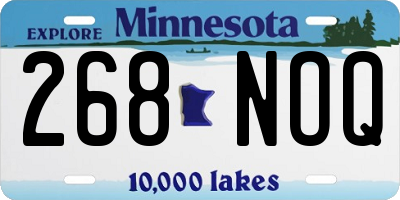 MN license plate 268NOQ