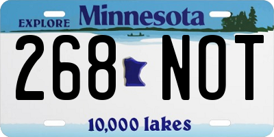 MN license plate 268NOT