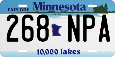 MN license plate 268NPA