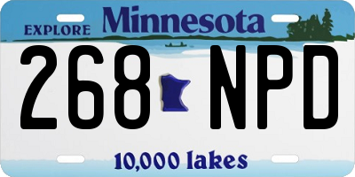 MN license plate 268NPD