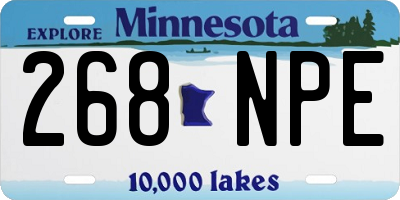 MN license plate 268NPE