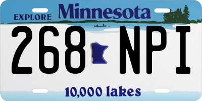 MN license plate 268NPI