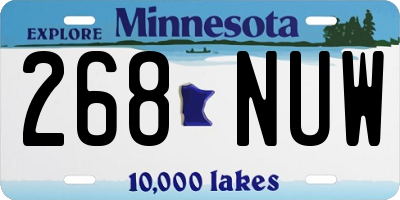 MN license plate 268NUW
