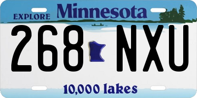 MN license plate 268NXU