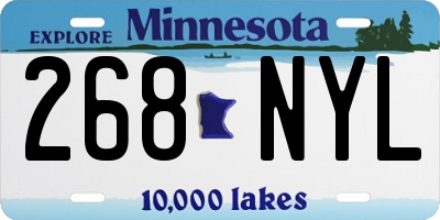 MN license plate 268NYL