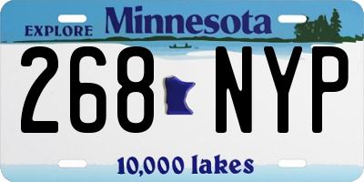 MN license plate 268NYP